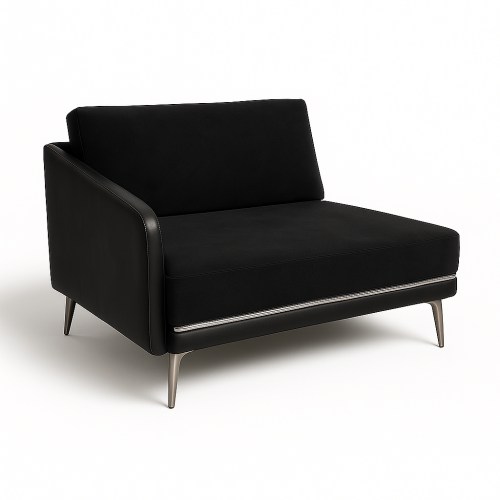Módulo Horus brazo izquierdo Sierra Muebles Chile en madera maciza con espuma D26, tapizado en cuero o tela con patas en madera Grandis o aluminio