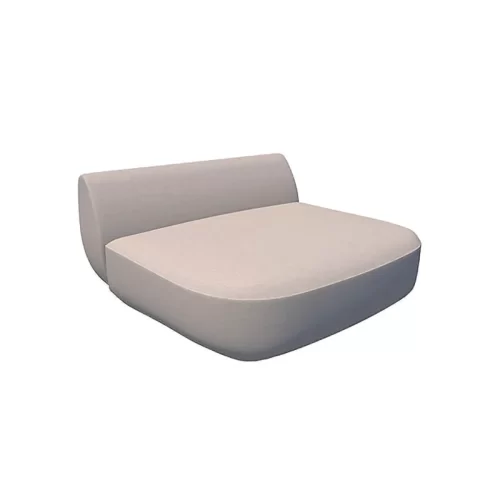 Chaise Hadid Garden sin brazo Sierra Muebles Chile para exterior con estructura multilaminada naval y espuma outdoor 168 x 154 x 78 cm