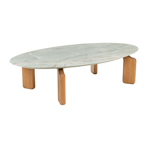 MESA DE CENTRO ROSSI MÁRMOL OVALADA