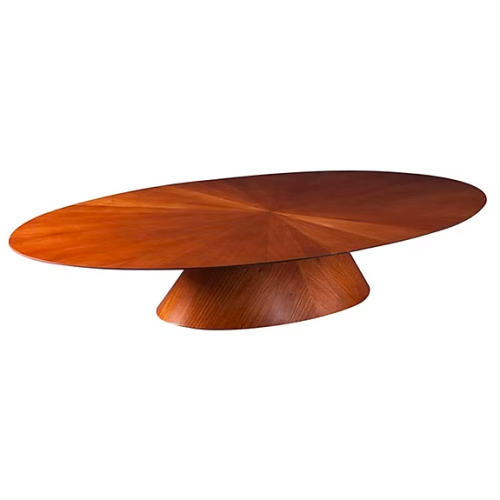 mesa de centro Cona oval Sierra Muebles en madera roble americano