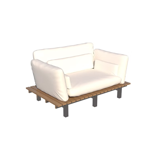 Sofá Reclinable Riviera Sierra Muebles Chile – sofá moderno con estructura Compuesto Sierra, base Inox y respaldo reclinable.