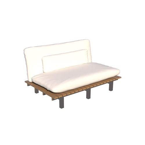 Sofá Reclinable Riviera Sin Brazo Sierra Muebles Chile – módulo reclinable en Compuesto Sierra con base Inox.