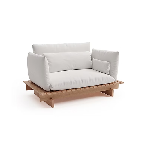 Sofá Reclinable Osíris con Dos Brazos Sierra Muebles Chile – sofá compacto reclinable en madera Grandis con espuma D26.
