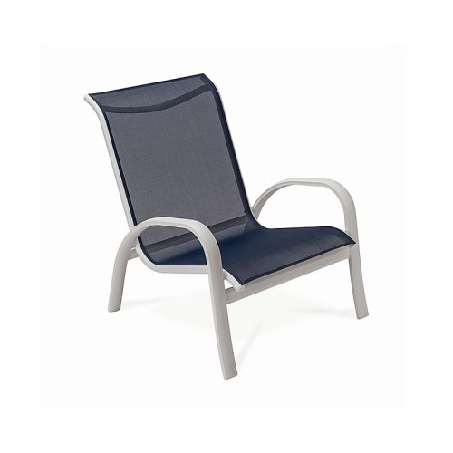 poltrona Pietro aluminio baja Sierra Muebles en estructura epóxica con telas en poliéster y tornillos inox