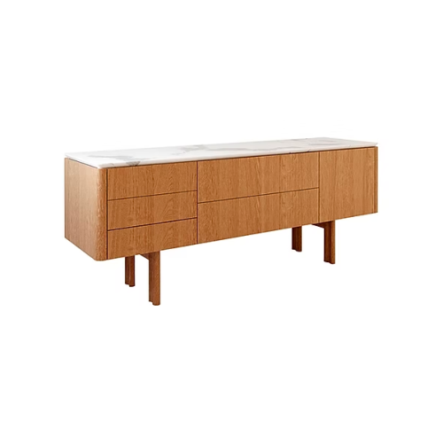 Balcón Eros II en Carvalho Americano con cubierta de piedra natural – Sierra Muebles