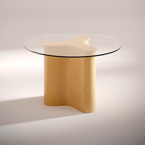 MESA DE COMEDOR LE MONDE CUBIERTA DE VIDRIO