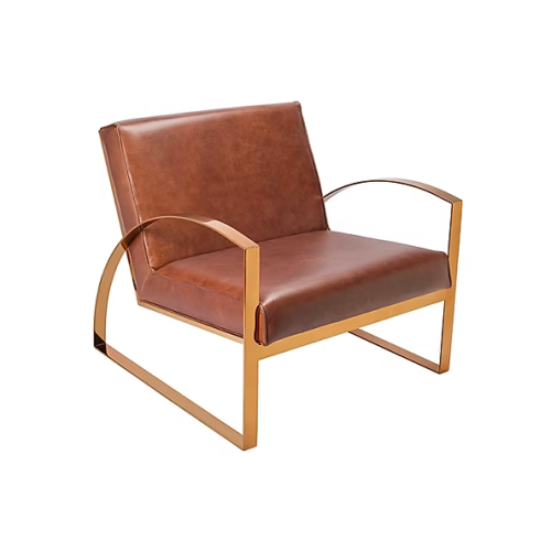 Poltrona Doha en madera maciza con base inox – Sierra Muebles