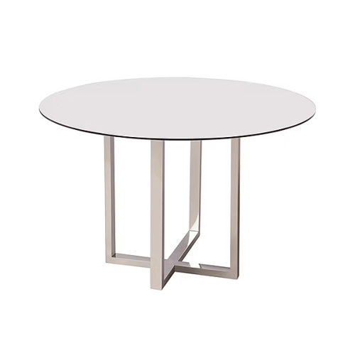 mesa comedor cora vidrio incoloro base inox ref 3007 sierra muebles