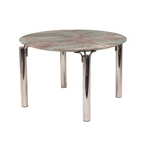 mesa comedor palmieri mármol piedra natural base inox ref 5161 sierra muebles