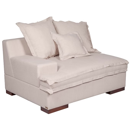 sofá módulo austin brazo izquierdo 125 cm sierra muebles madera maciza diseño modular borde pastel
